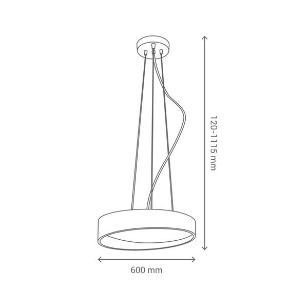 Bílé závěsné svítidlo SULION Arco-image-1