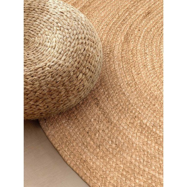 Kahepoolne/käsitsi kootud džuudist vaip naturaalses värvitoonis 160x230 cm Braided - Hanse Home-image-2