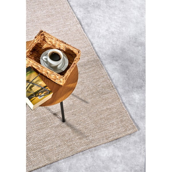 Beež käsitsi kootud villaseguga vaip 80x200 cm Pradesh Linen White - Elle Decoration-image-2