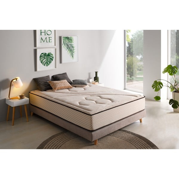 Kõva/keskmine kahepoolne termoreguleeriv poroloonmadrats 140x190 cm Tempus Gold - Moonia-image-1