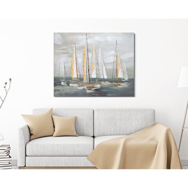 Maal 100x80 cm Gold Boat - Mauro Ferretti-image-1