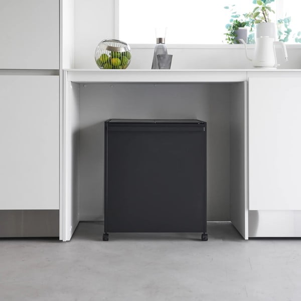 Must metallist prügikast sorteeritud jäätmete jaoks Tower - YAMAZAKI-image-1