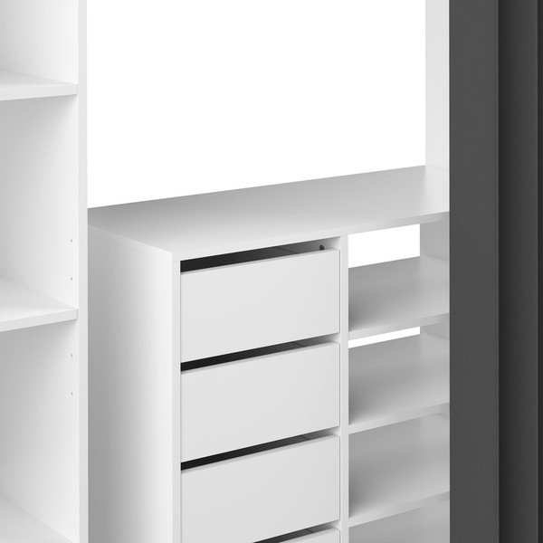 Must-valge riidekapp 185x182 cm Tom - TemaHome-image-1