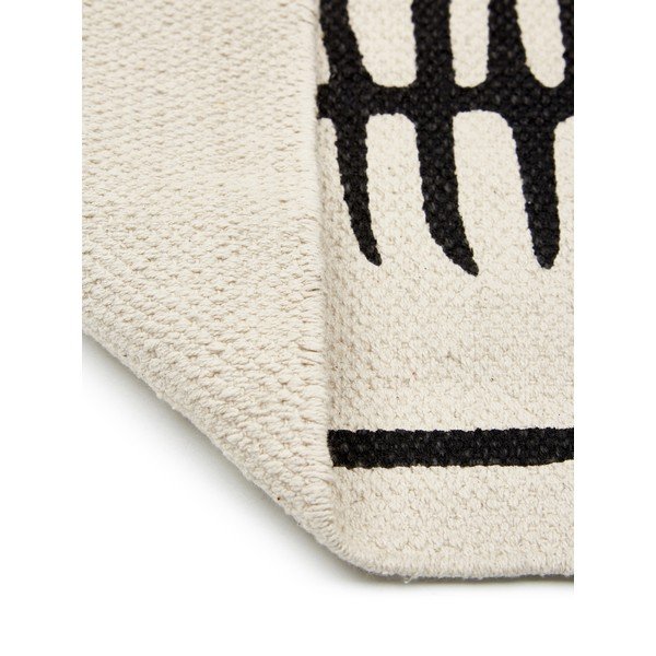 Beeži ja musta värvi käsitsi kootud puuvillane vaip, 70 x 140 cm. Rita - Westwing Collection-image-3