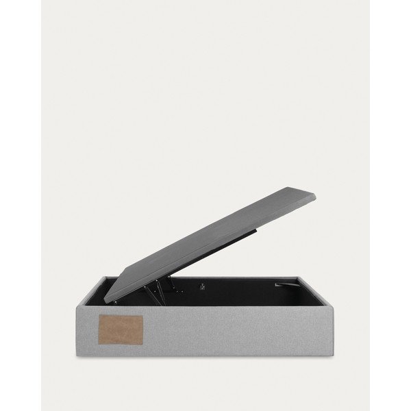 Hall polsterdatud üheinimesevoodi koos panipaigaga 90x190 cm Matters - Kave Home-image-3