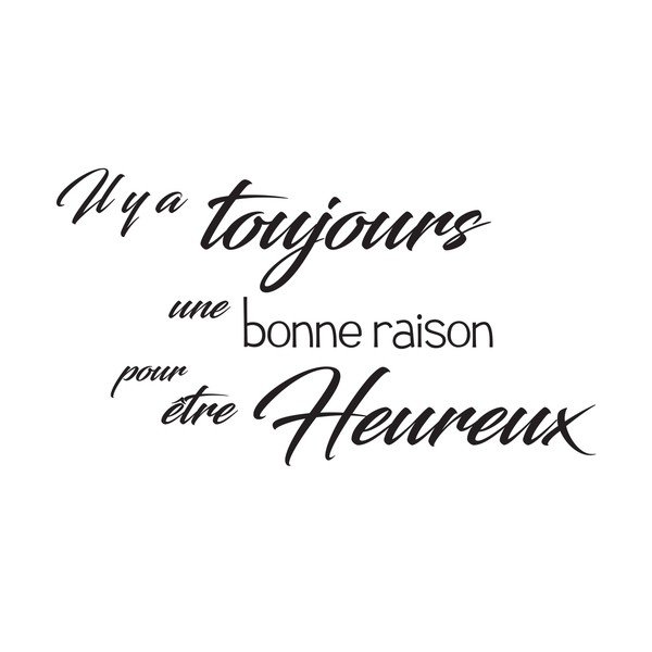 Černá samolepka Ambiance Quote Toujours-image-1