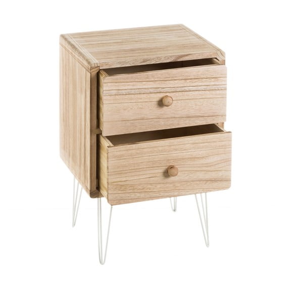 Eksootilisest puidust looduslikku värvi öökapp Natural Way - Casa Selección-image-1