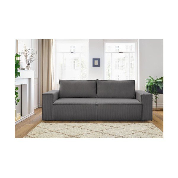 Tumehall velvetist diivan 245 cm Nihad - Bobochic Paris-image-1