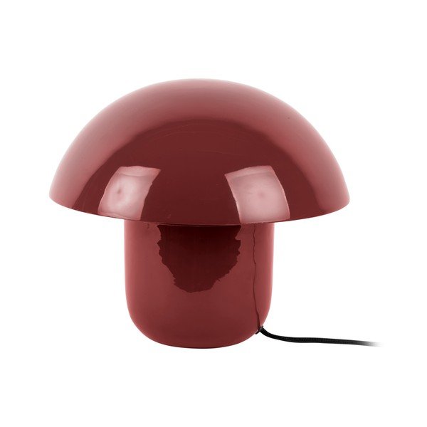 Burgundiapunane metallist laualamp (kõrgus 25 cm) Fat Mushroom - Leitmotiv