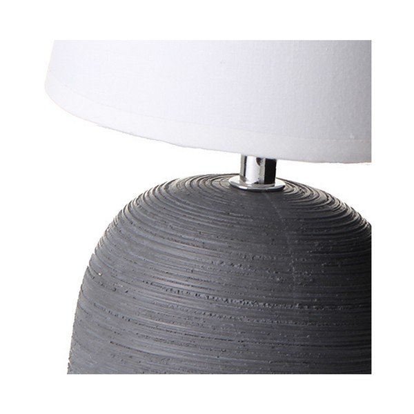 Hall keraamiline laualamp tekstiilvarjundiga (kõrgus 27,5 cm) - Casa Selección-image-2
