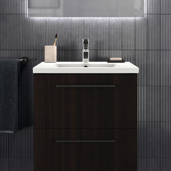 Tumepruun rippuv valamukapp 60x63 cm i.Life B - Ideal Standard-image-1