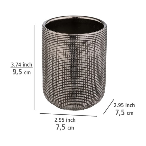 Hõbedane keraamiline hambaharjatops Rivara - Wenko-image-4