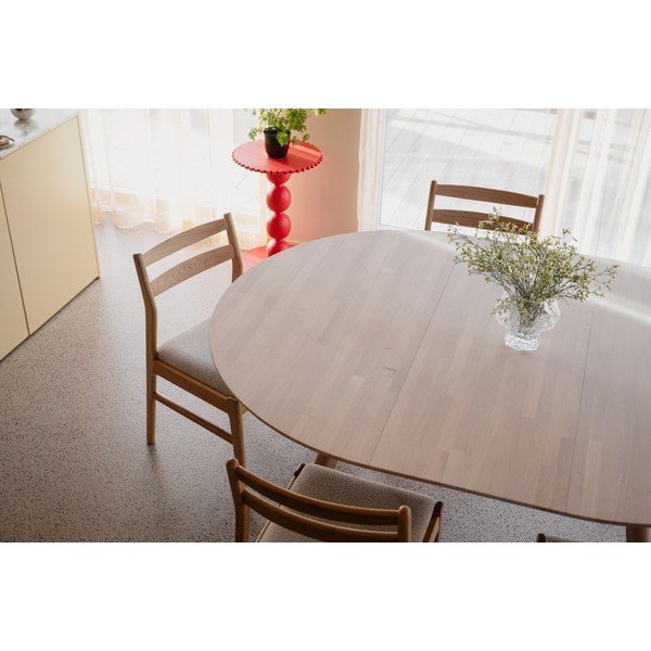Ümmargune pikendatav söögilaud tammepuust, läbimõõduga 140 cm Clapperton - Rowico-image-2