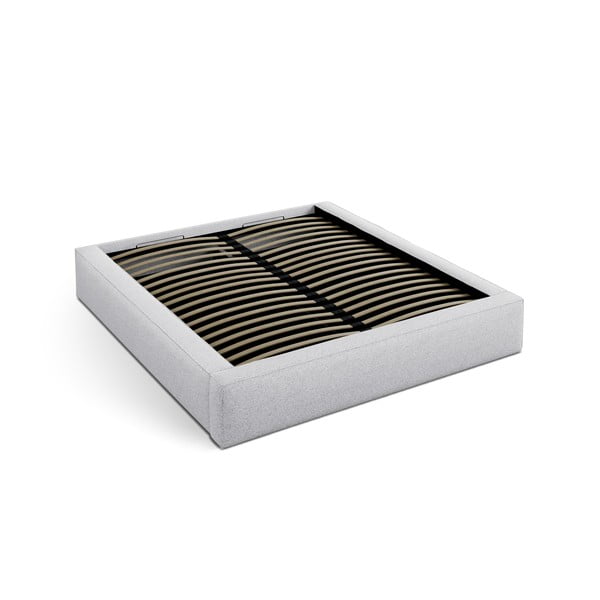 Helehall polsterdatud kaheinimesevoodi koos panipaiga ja voodipõhjaga 180x200 cm Simon - Micadoni