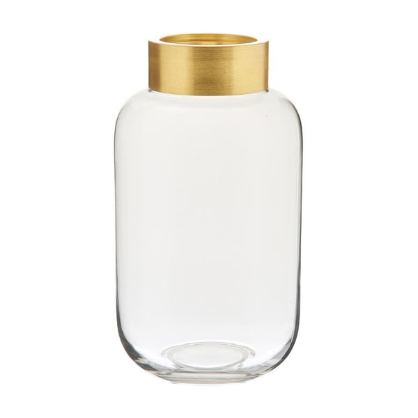 Klaasist vaas kuldse metallelemendiga , kõrgus 29 cm Lori - Westwing Collection-image-2