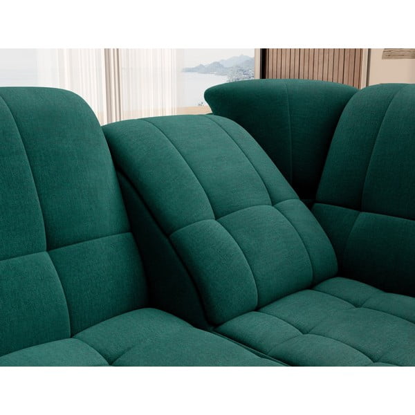 Roheline sametist lahtikäiv/sahtliga nurgadiivan (parem nurk/L-kujuline) Sado – ELTAP-image-1