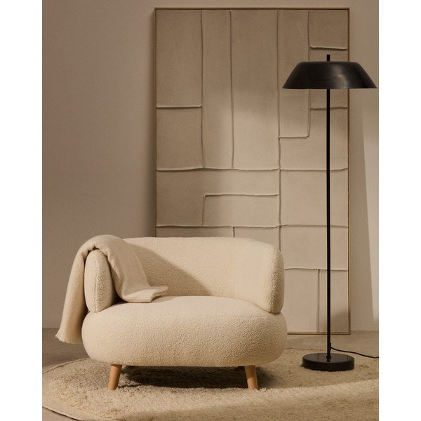 Beež bukleekangast tugitool Luisa - Kave Home-image-1