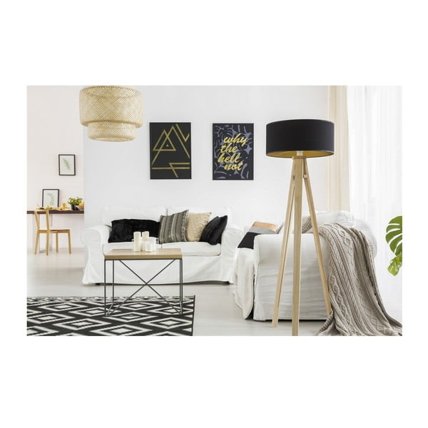 Černá stojací lampa Ragaba-image-2