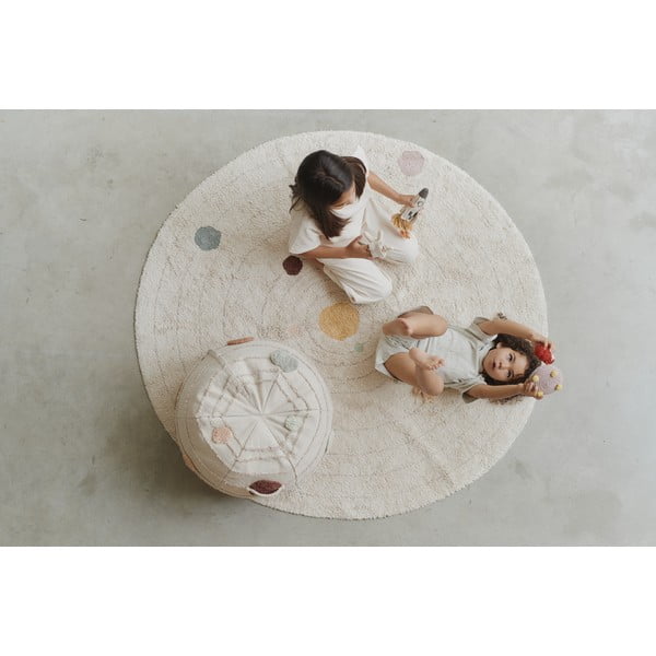 Beež puuvillane laste vaip ø150 cm Solar System – Lorena Canals-image-1
