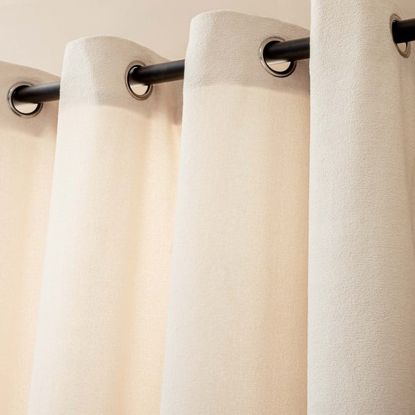 Kreem bouclé kardin 140x260 cm Winona - douceur d'intérieur-image-2