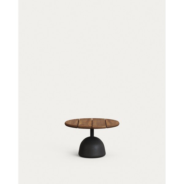 Ümmargune aiakohvilaud akaatsiaplaadiga ø 55 cm Saura - Kave Home-image-2