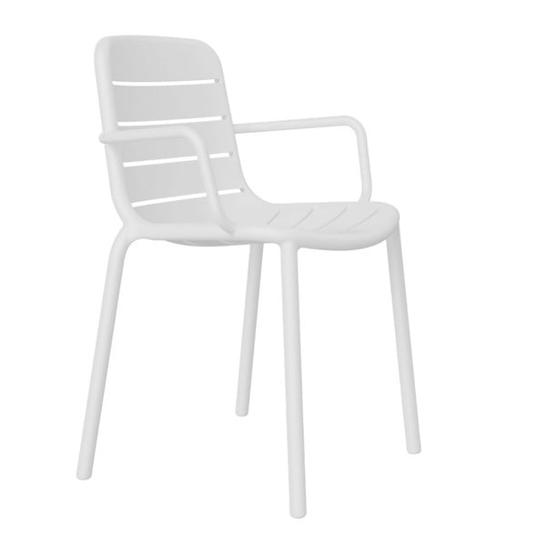 Sada 2 bílých  zahradních židlí s područkami  Resol Gina