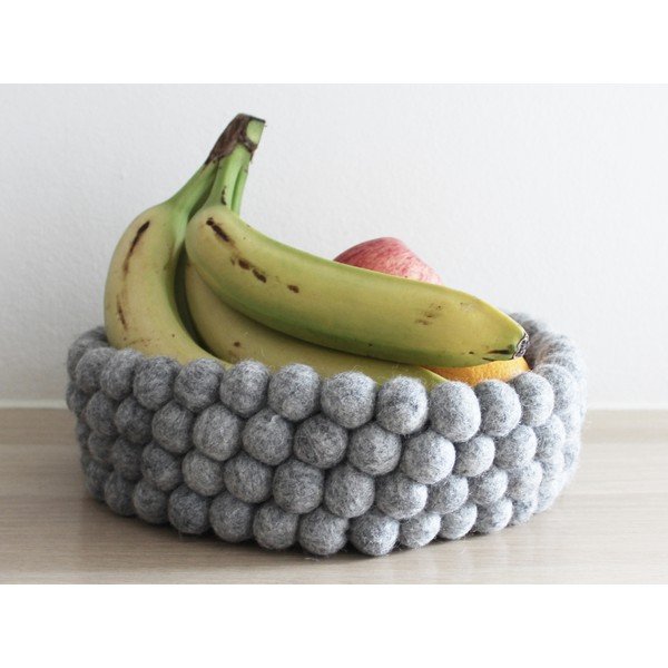 Terasest hall pallivilla hoiukorv pallikorv, ⌀ 28 cm - Wooldot-image-1