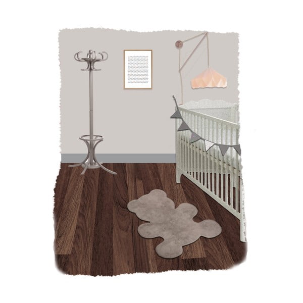 Dětský hnědý ručně vyrobený koberec Nattiot Little Teddy, 80 x 100 cm-image-1