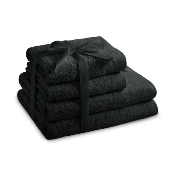 Mustad froteest puuvillased käterätikud ja saunalinad, komplekt 4 tk Amari – Restilo