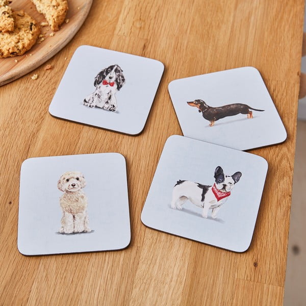 4 taldriku komplekt Curious Dogs - Cooksmart ®-image-1