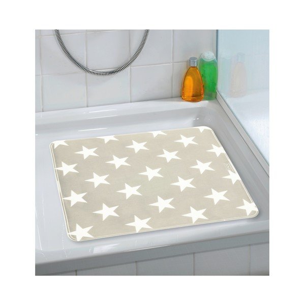 Hall ja beež libisemiskindel vannitoamatt Stars, 54 x 54 cm - Wenko-image-2