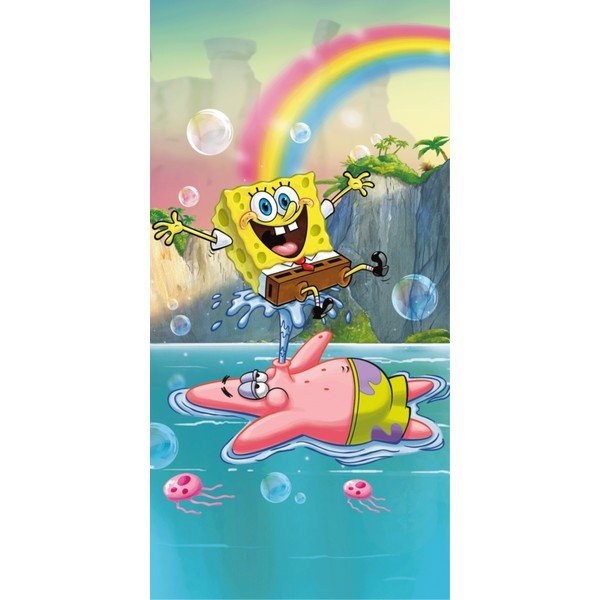 Puuvillane beebirätik 70x140 cm Sponge Bob "Tropical Duo" - Jerry Fabrics