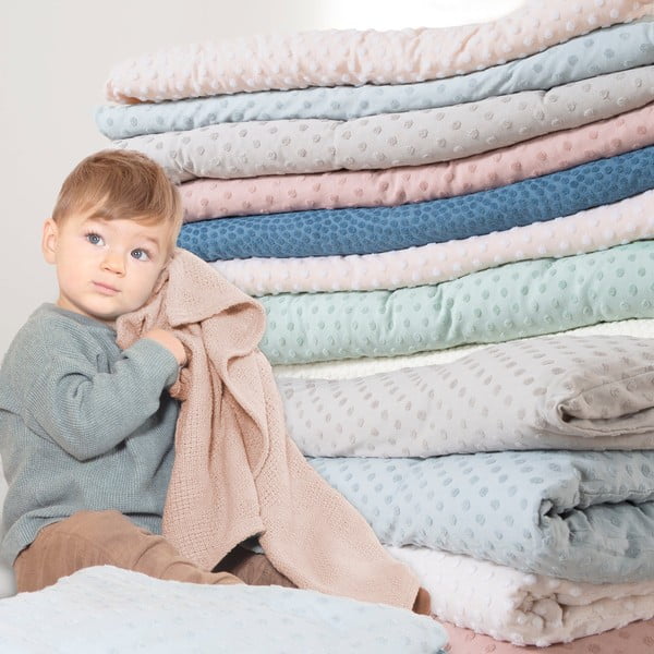 Beež puuvillane kootud beebitekk 80x80 cm Frosty Almond - Roba-image-4