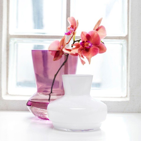 Bílo-vínová dvojdílná váza Sagaform Duo-image-4