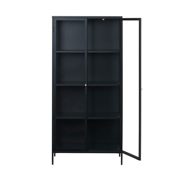 Must metallist vitriinkapp 90x190 cm Carmel – Unique Furniture-image-3