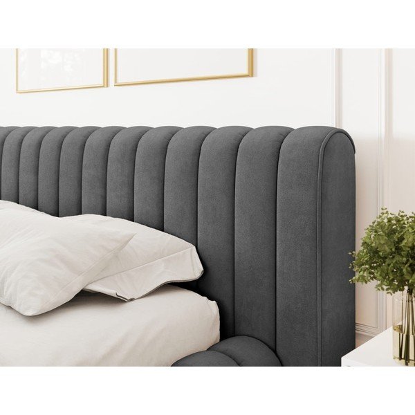 Tumehall polsterdatud kaheinimesevoodi koos panipaiga ja voodipõhjaga 160x200 cm Carilla - ELTAP-image-4