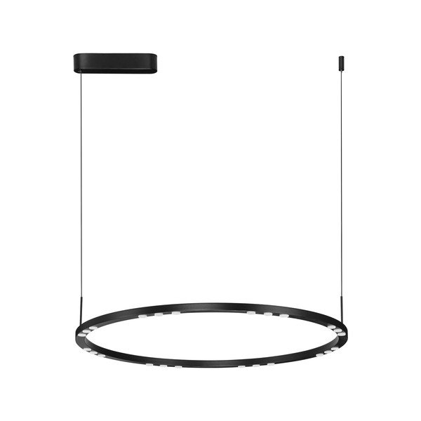 Mattmust alumiiniumist hämardatav LED-rippvalgusti ø 80 cm Lunette - Nova Luce