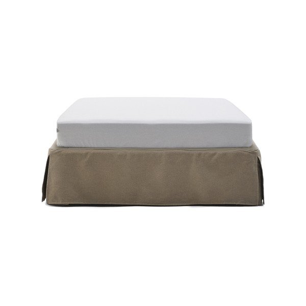 Taupepruun polsterdatud üheinimesevoodi ilma peatsita 90x200 cm Jaira - Kave Home-image-2