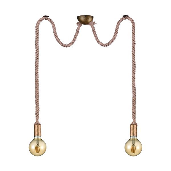 Messingivärvi rippvalgusti ø 12 cm Rope - Trio
