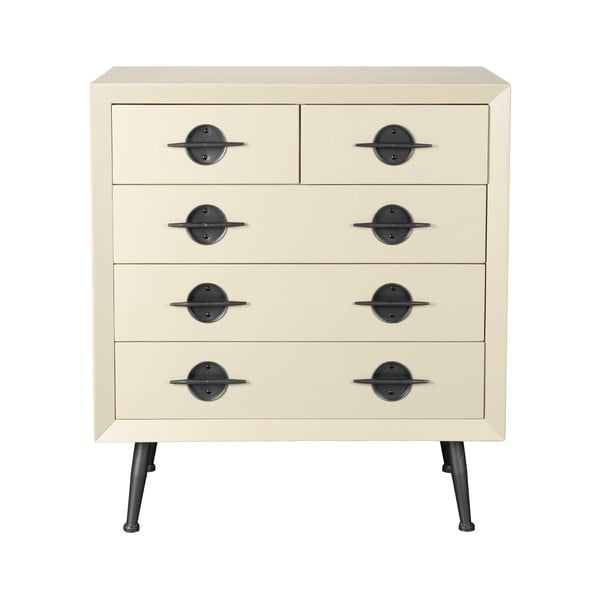 Beež kummipuidust kummut 86x86x40 cm Edson - Dutchbone