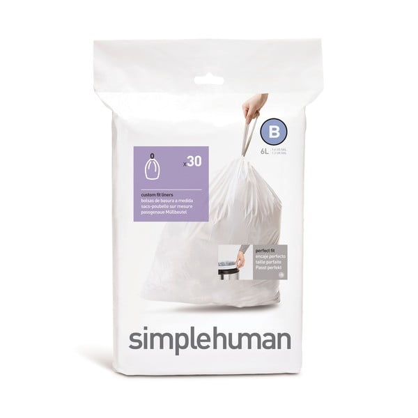 Prügikotid 30tk komplektis, 6l B - simplehuman