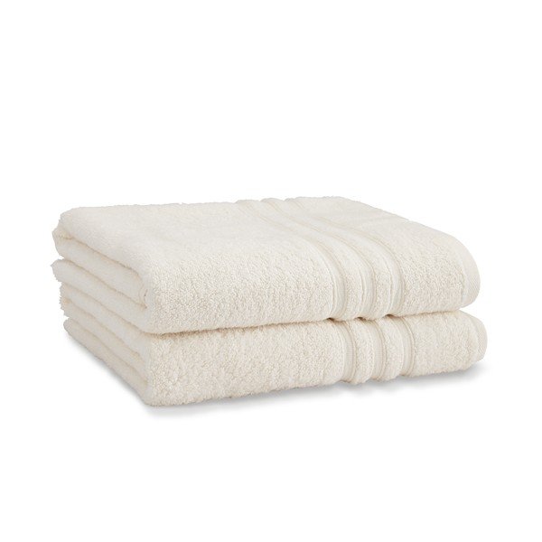 Kreemid froteerätikud 2tk komplektis 90x140 cm Zero Twist - Catherine Lansfield