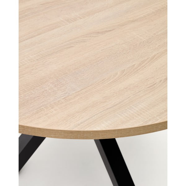 Must-puiduvärvi ümmargune söögilaud ø 120 cm Argo - Kave Home-image-4