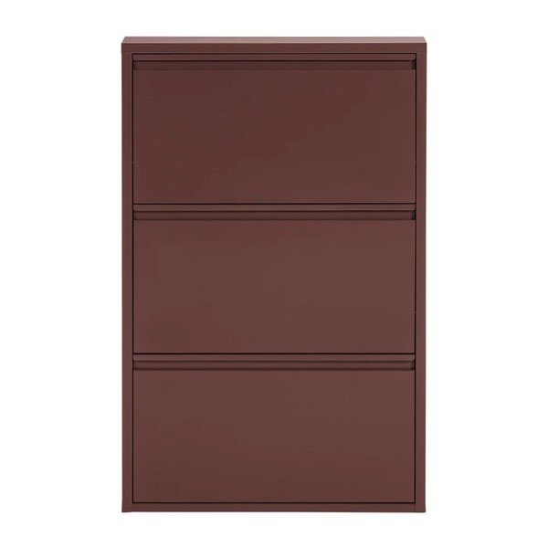 Burgundia värvi metallist kokkupandav kingariiul 66x103x16 cm Sabine - WOOOD-image-3