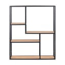 Must tammedekooriga seina raamaturiiul 75x91 cm Seaford - Actona