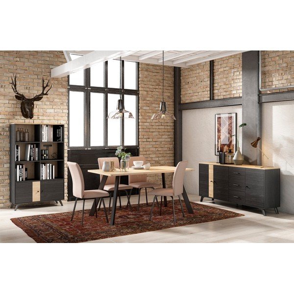 Tammeplaadiga söögilaud 90x160 cm Texas - Marckeric-image-1