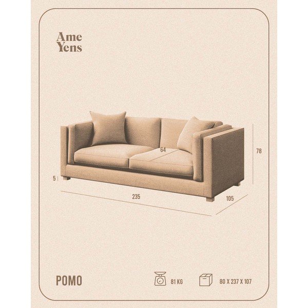 Kreem diivan 235 cm Pomo - Ame Yens-image-4