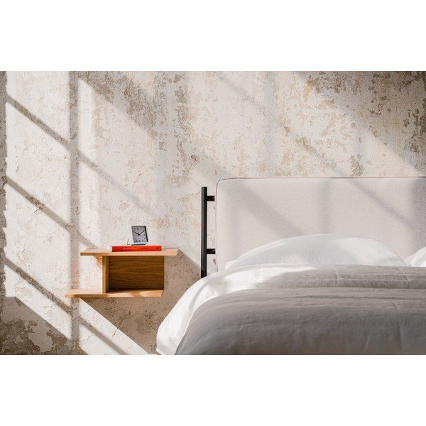 Rippuv/riiulitega öökapp tammepuust dekooriga naturaalses värvitoonis Tann - noo.ma-image-1