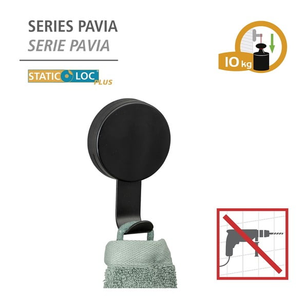 2 musta rätikukonksu komplekt Pavia - Wenko-image-1