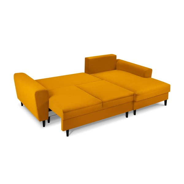 Sinepivärvi velvetist panipaigaga nurgadiivanvoodi (parem nurk) Kyoto - Cosmopolitan Design-image-2